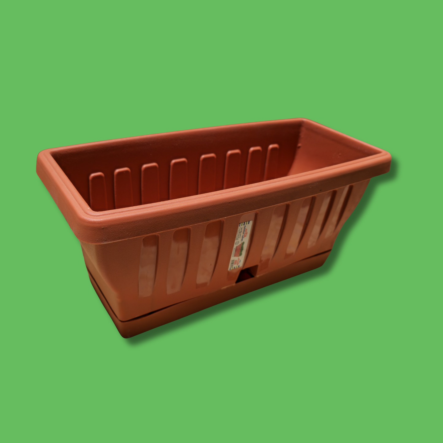 حوض زراعة مستطيل بلاستيك 31*14.5 سم