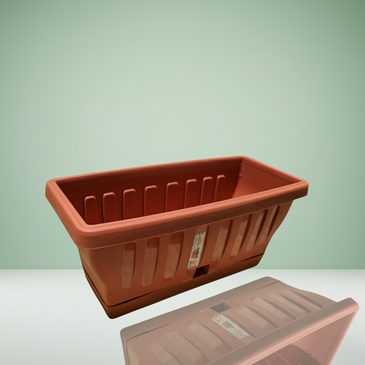 حوض زراعة مستطيل بلاستيك 31*14.5 سم