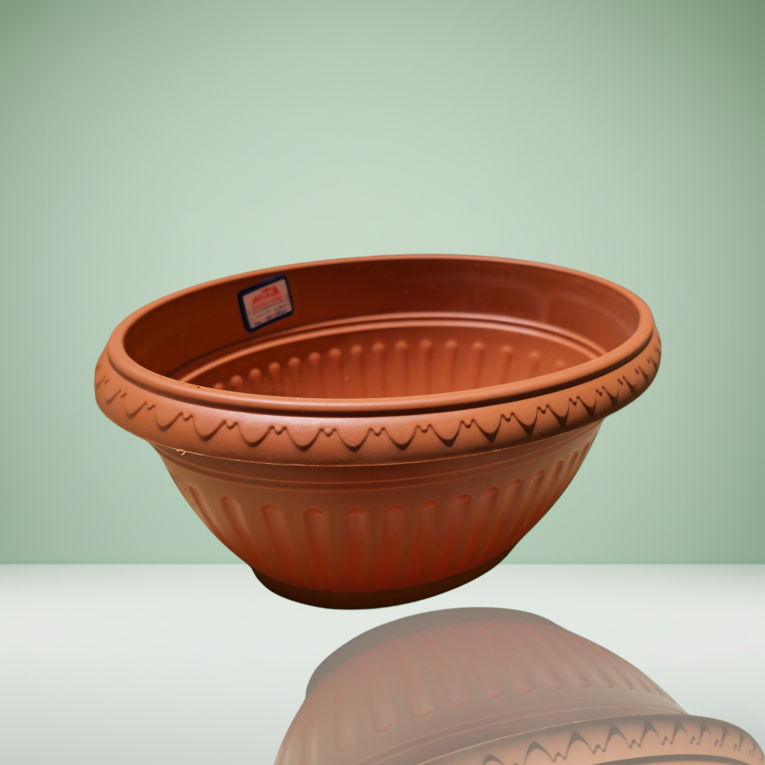 حوض زراعة بيضاوي بلاستيك 25سم